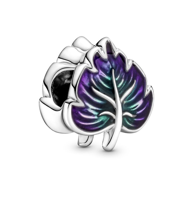 Purple &amp; Green Leaf Charm - 799542C01