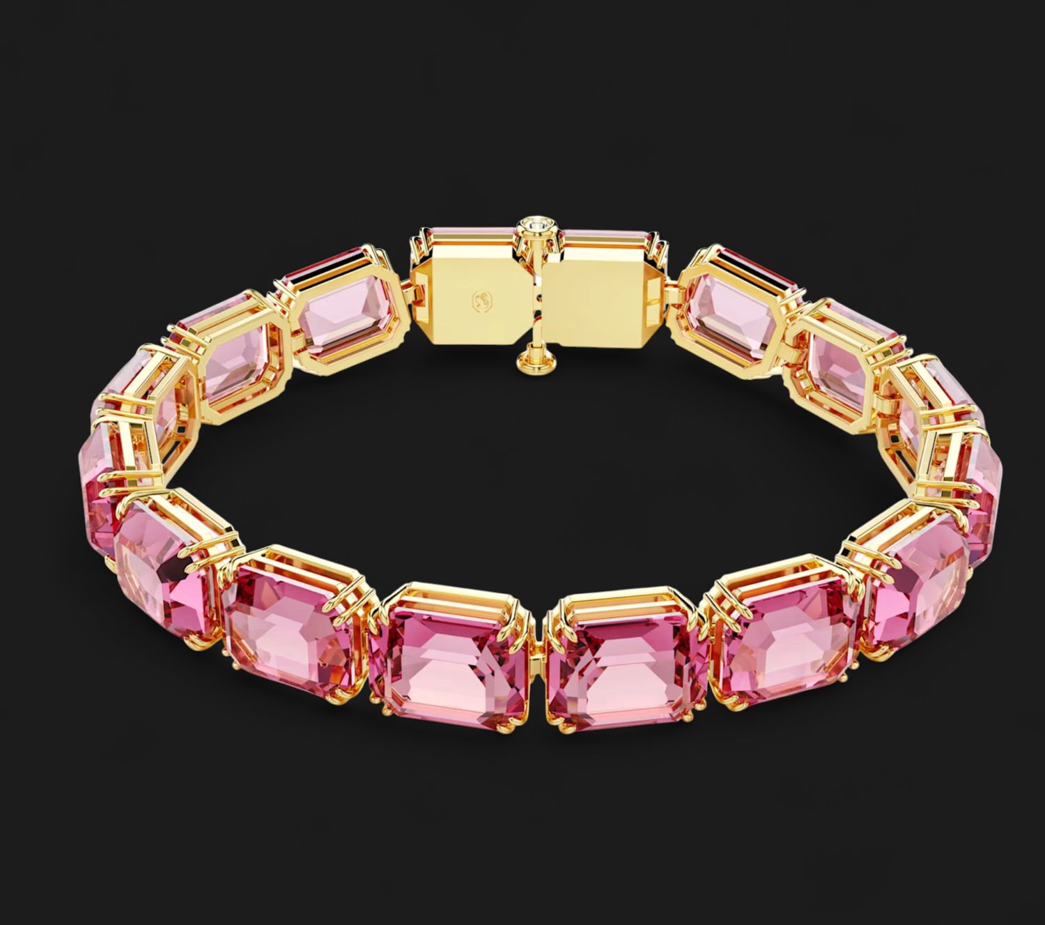 Millenia Tennis Bracelet, Octagon Cut, Pink, Gold-Tone - 5683428
