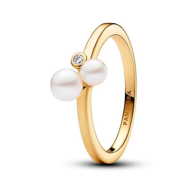 Duo Treated Freshwater Cultured Pearls Ring - 163156C01