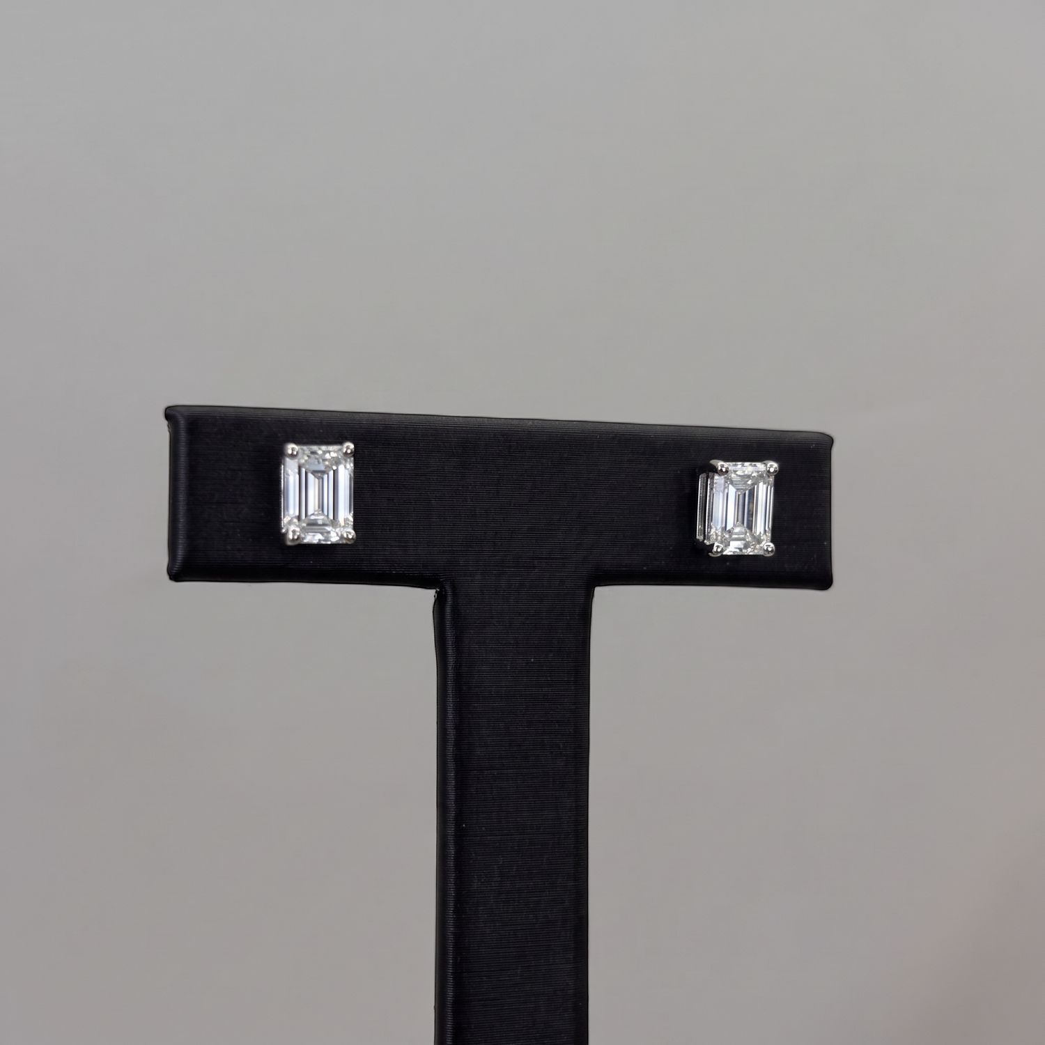 2ct Emerald Cut Stud Earrings