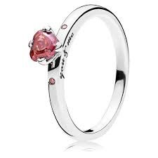 Sparkling Red Heart Ring - 196574CZRMX