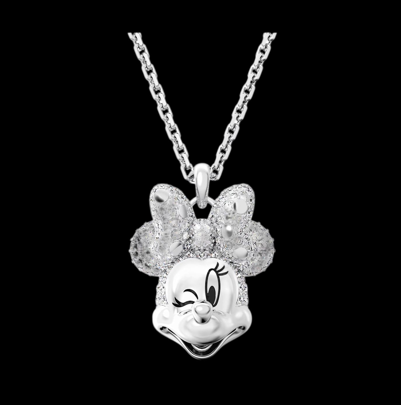 Disney 100 Minnie Mouse Pendant, White-5667612