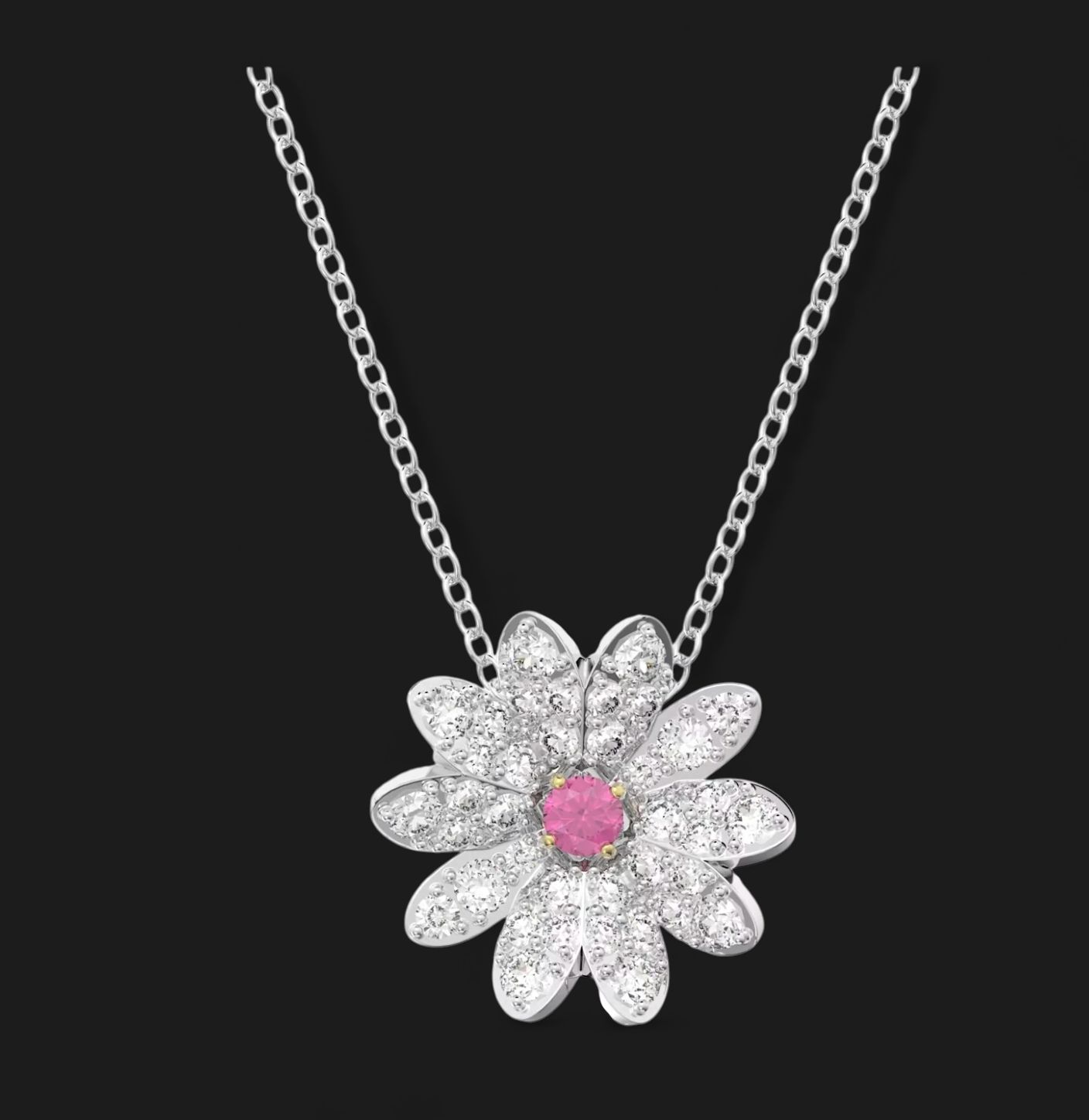Eternal Flower Pendant, Flower, Pink - 5642868
