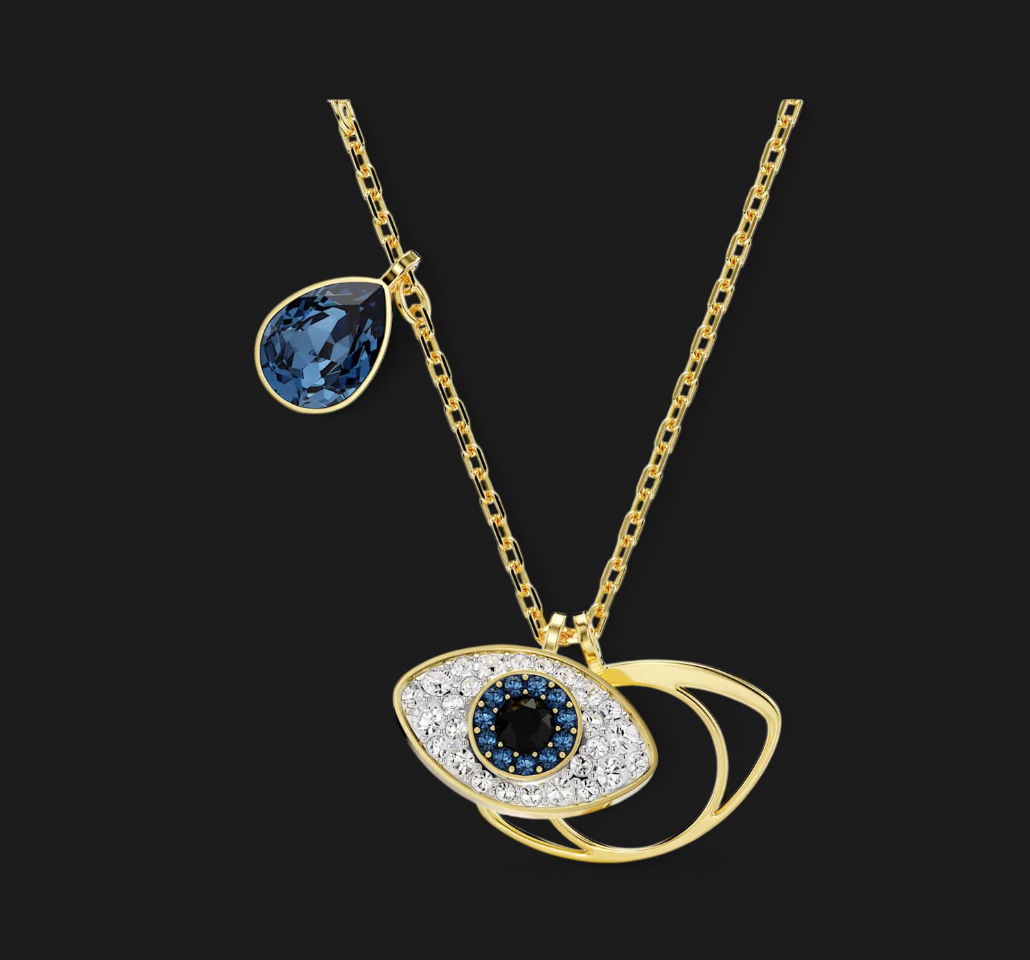 Symbolica Pendant, Evil Eye, Blue, Gold-Tone-5692178