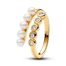 Freshwater Cultured Pearls &amp; Stones Open Ring - 163146C01