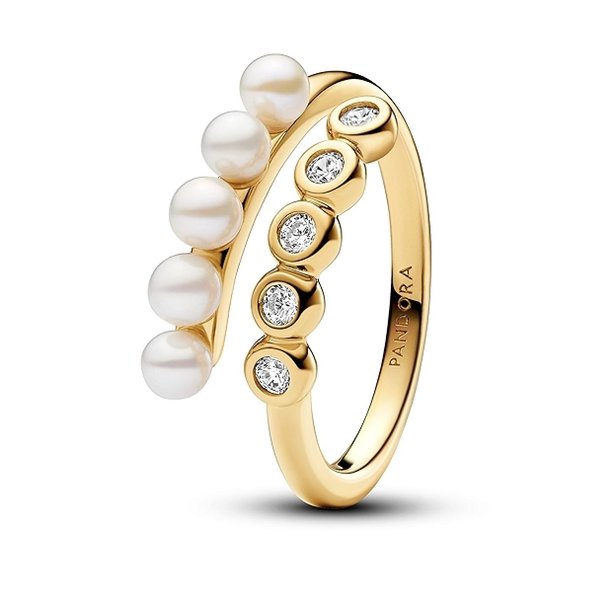 Freshwater Cultured Pearls &amp; Stones Open Ring-163146C01