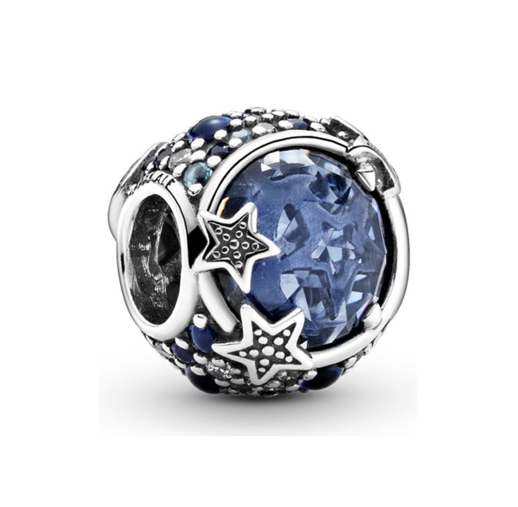 Celestial Blue Sparkling Stars Charm - 799209C01