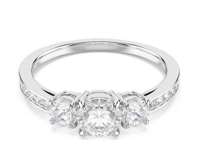 Attract Trilogy Ring, Round Cut, White-5655713