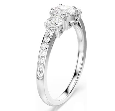 Attract Trilogy Ring, Round Cut, White-5655713