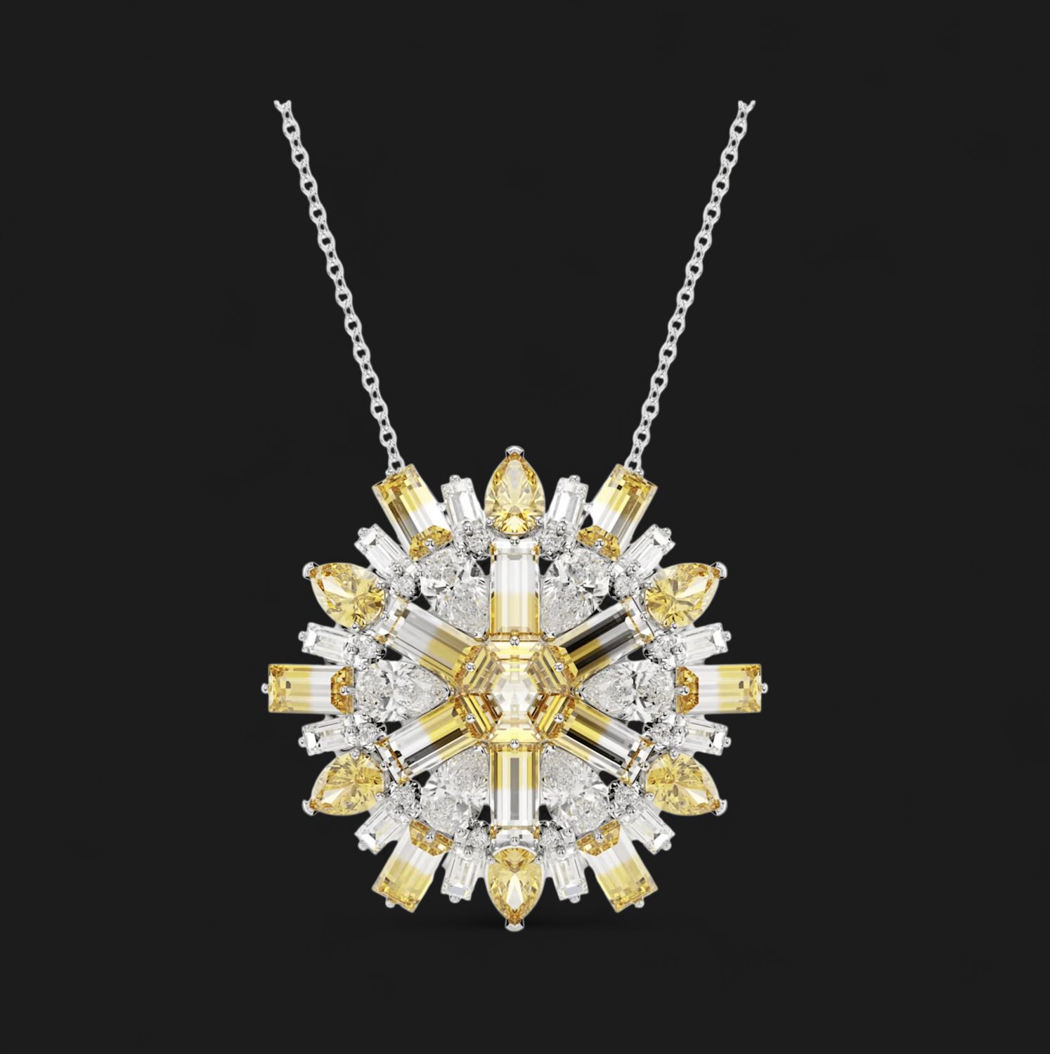 Idyllia Pendant, Brooch Flower, Yellow-5679947