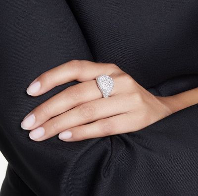 Meteora Cocktail Ring, White-5684247