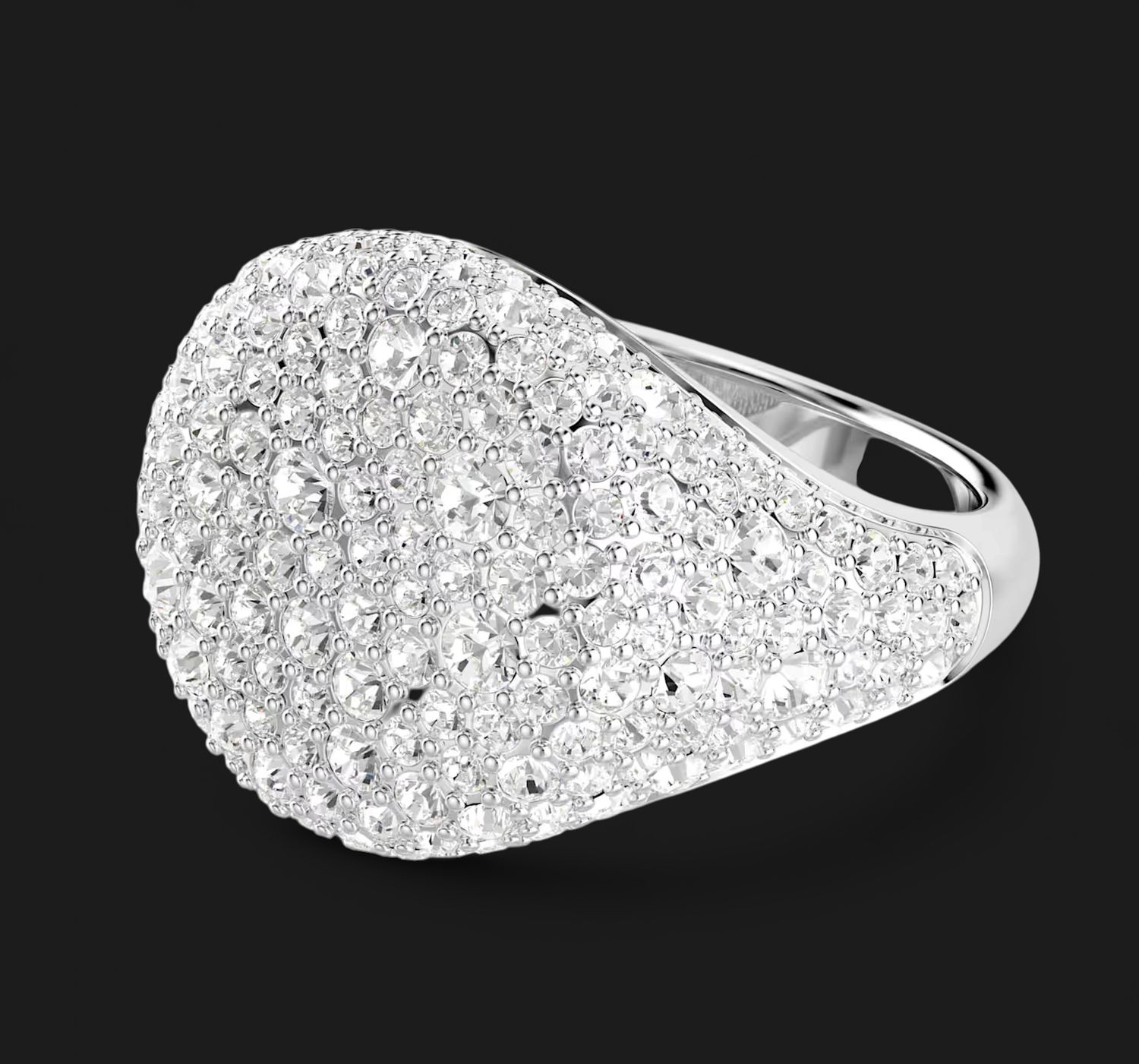 Meteora Cocktail Ring, White (Size 58)-5684247