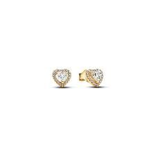 Sparkling Elevated Heart Stud Earrings - 268427C01