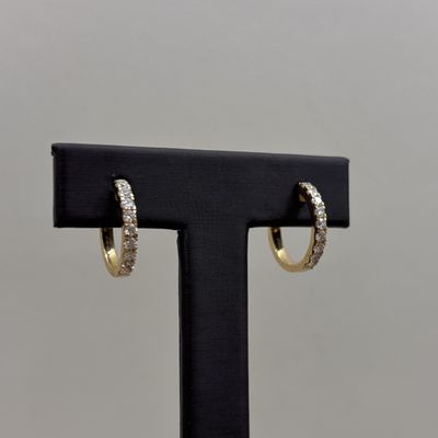 14KY Diamond Huggies