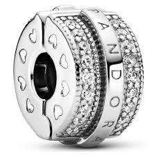 Pavé Lines &amp; Logo Clip Charm - 799042C01