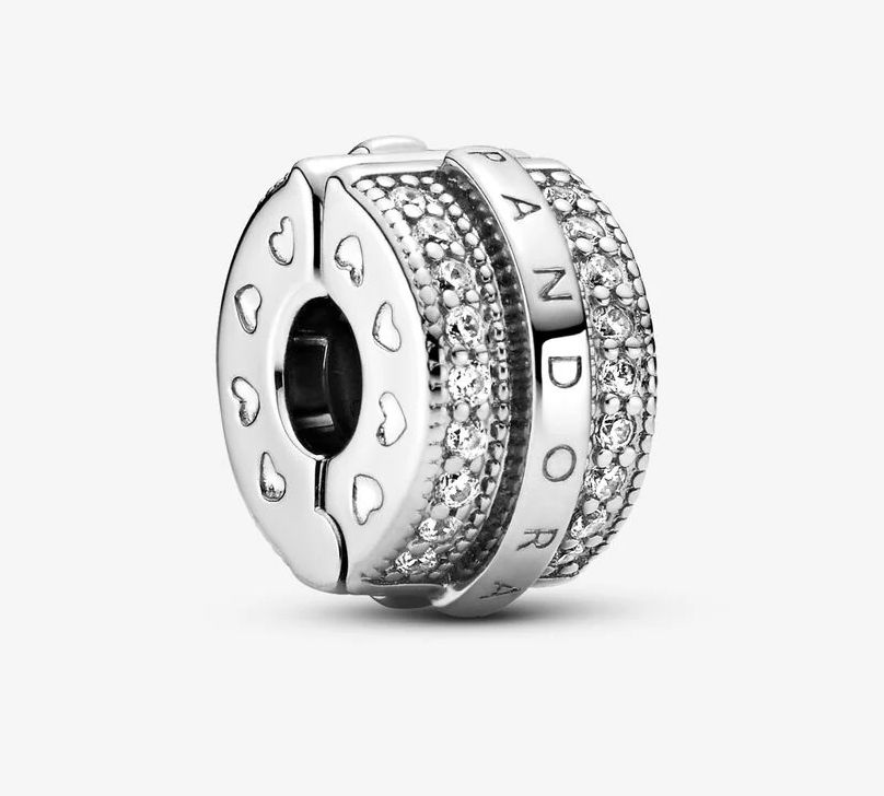 Pavé Lines &amp; Logo Clip Charm - 799042C01