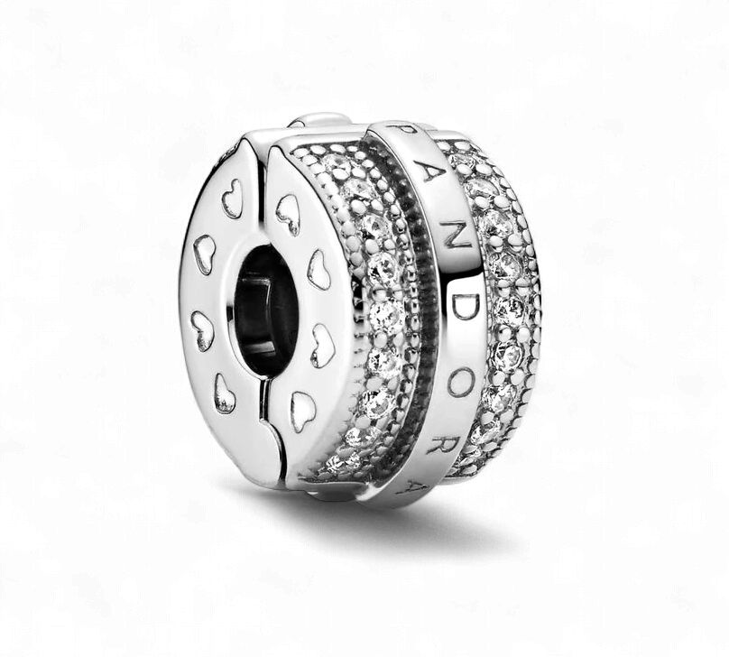 Pavé Lines &amp; Logo Clip Charm - 799042C01