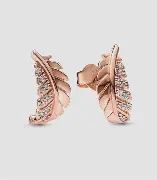 Floating Curved Feather Stud Earrings - 282574C01
