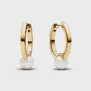 Treated Freshwater Cultured Pearl Hoop Earrings - 263170C01