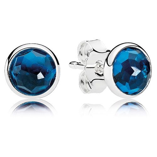 Pandora December Droplets Birthstone Earrings - 290738NLB