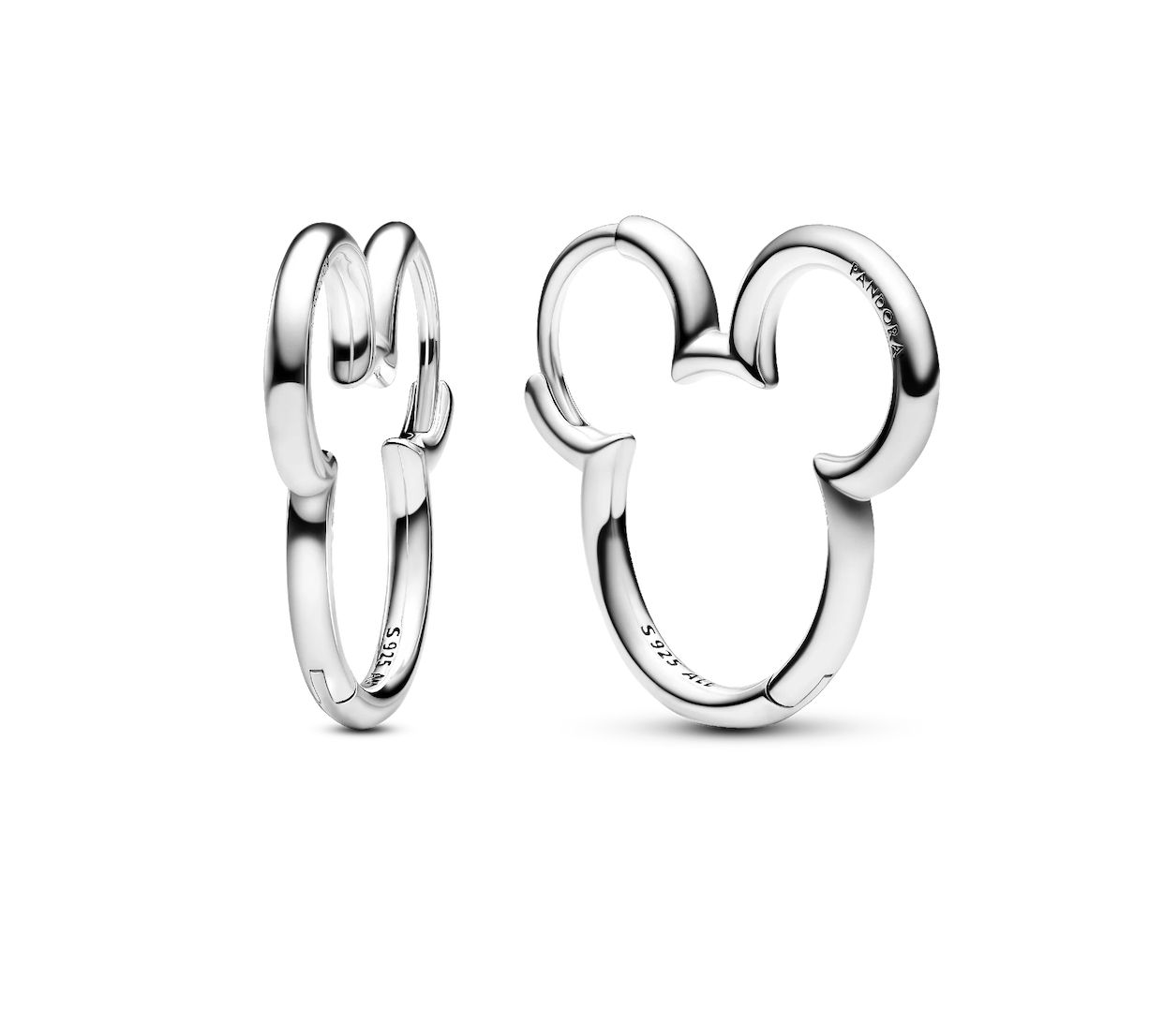 Pandora Disney Mickey Mouse Silhouette Hoop Earrings - 293528C00
