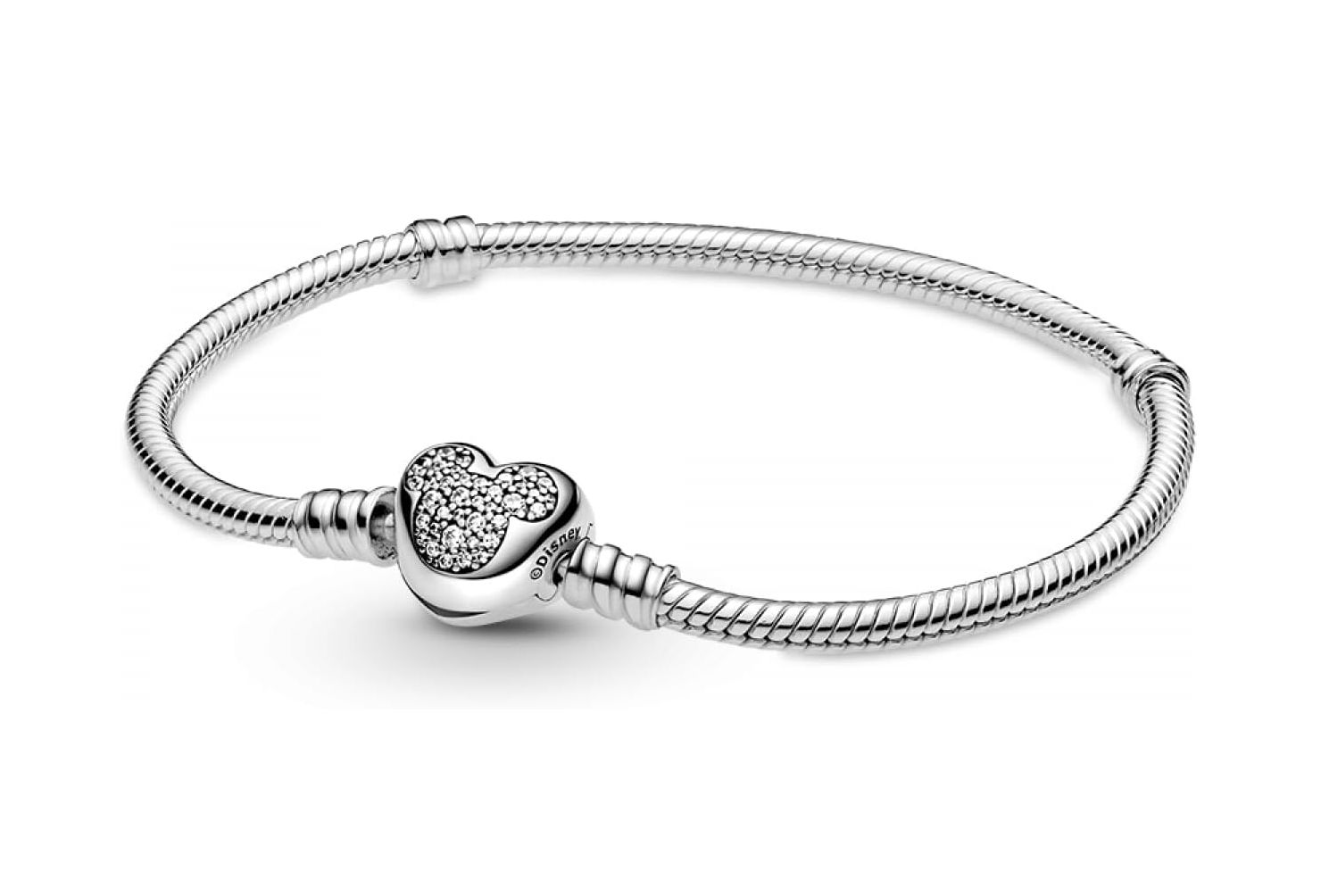 Disney Pandora Moments Mickey Mouse Heart Clasp Snake Chain Bracelet - 599299C01