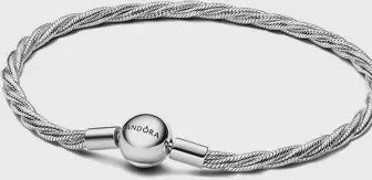 Round Pandora Clasp Twisted Snake Chain - 593757C00