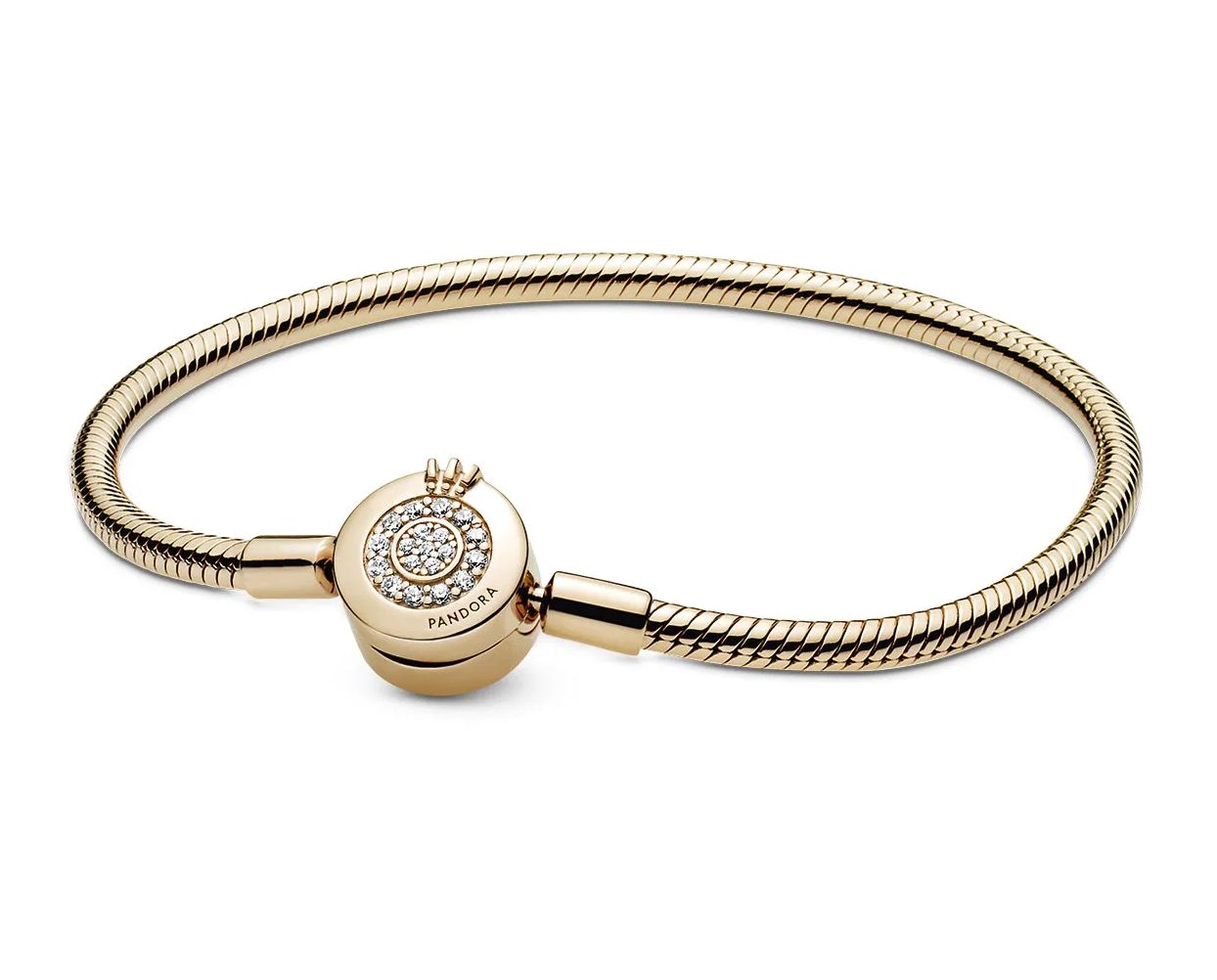 Pandora Moments Sparkling Crown O Snake Chain Bracelet  - 569046C01