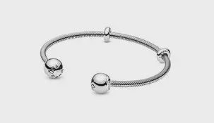 Snake Chain Style Open Bangle - 598291