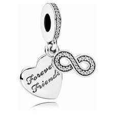 Forever Friends Heart Dangle Charm - 791948CZ