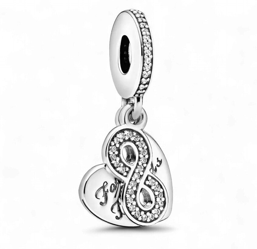 Forever Friends Heart Dangle Charm-791948CZ