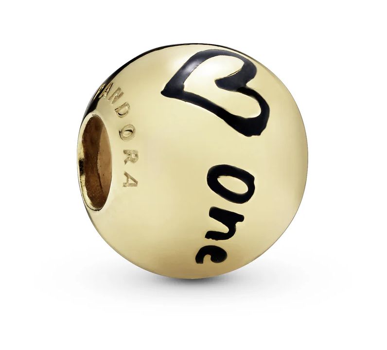 Polished Script &amp; Heart Charm - 768729C01