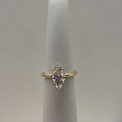 14KY 2ct Marquise Diamond Solitare Ring