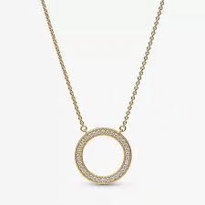 Pandora Signature Pavé &amp; Hearts Circle Pendant - 362735C01-45