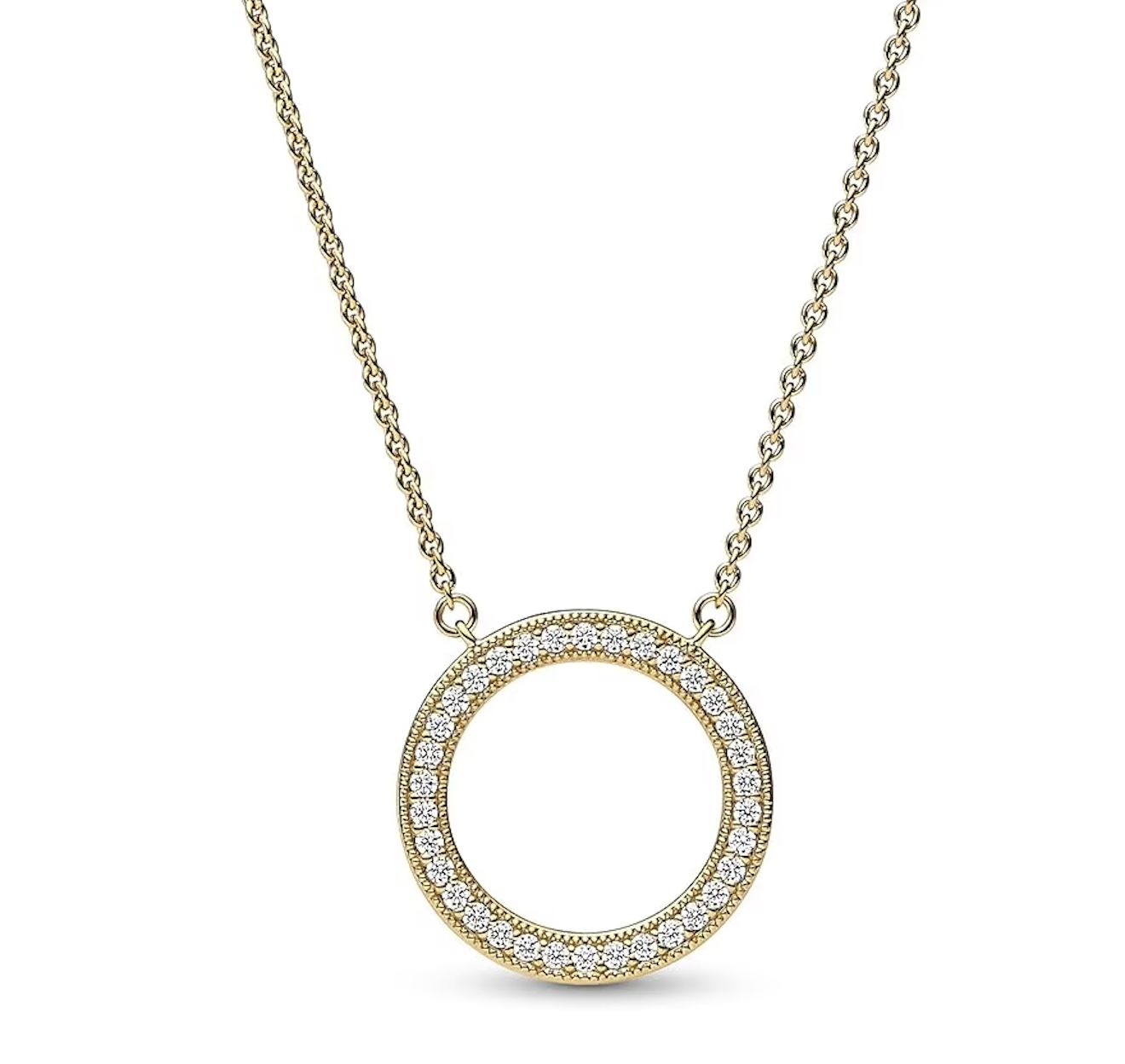 Pandora Signature Pavé &amp; Hearts Circle Pendant - 362735C01-45