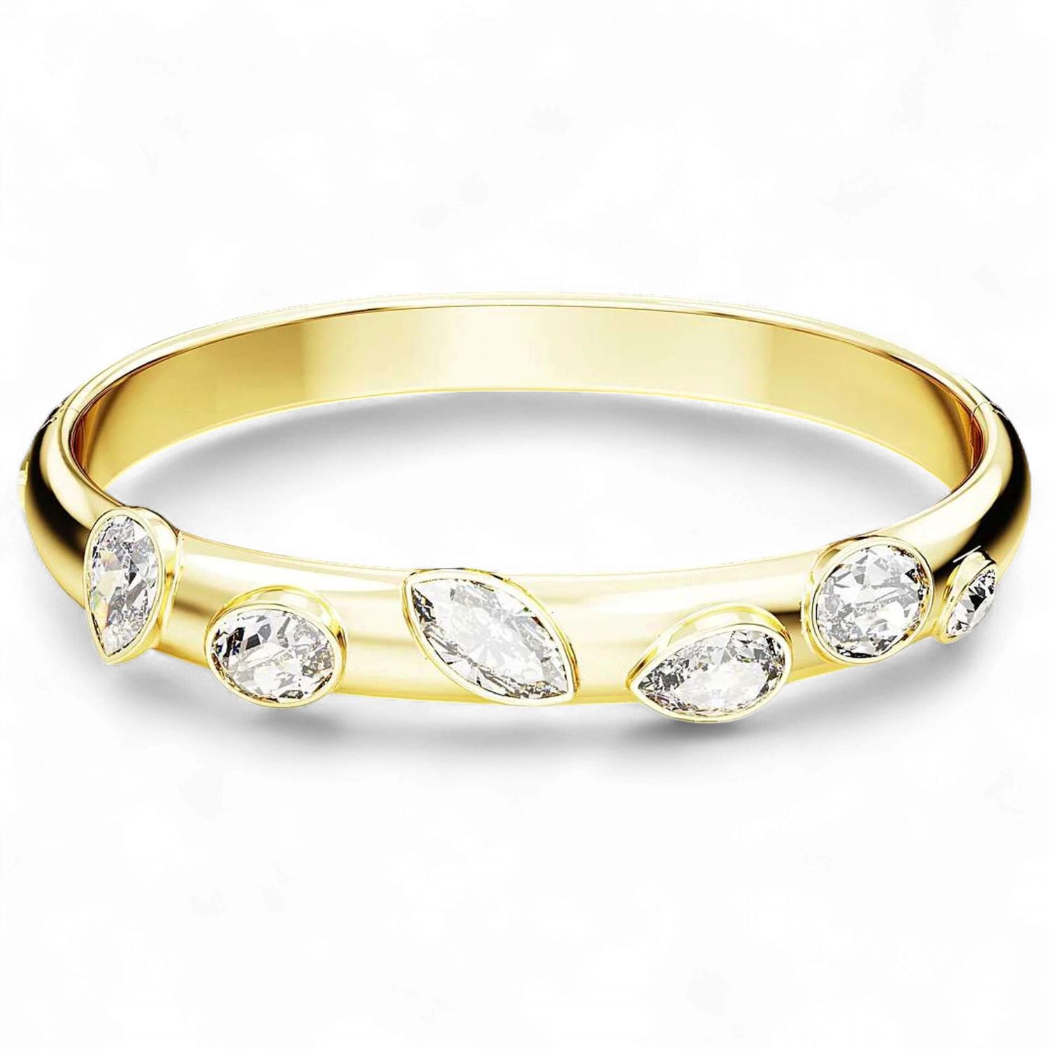 Dextera Bangle, Mixed Cuts, Gold-Tone-5672670