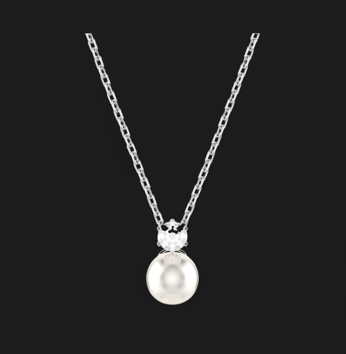 Matrix Pendant, Crystal Pearl, Round Cut- 5693897