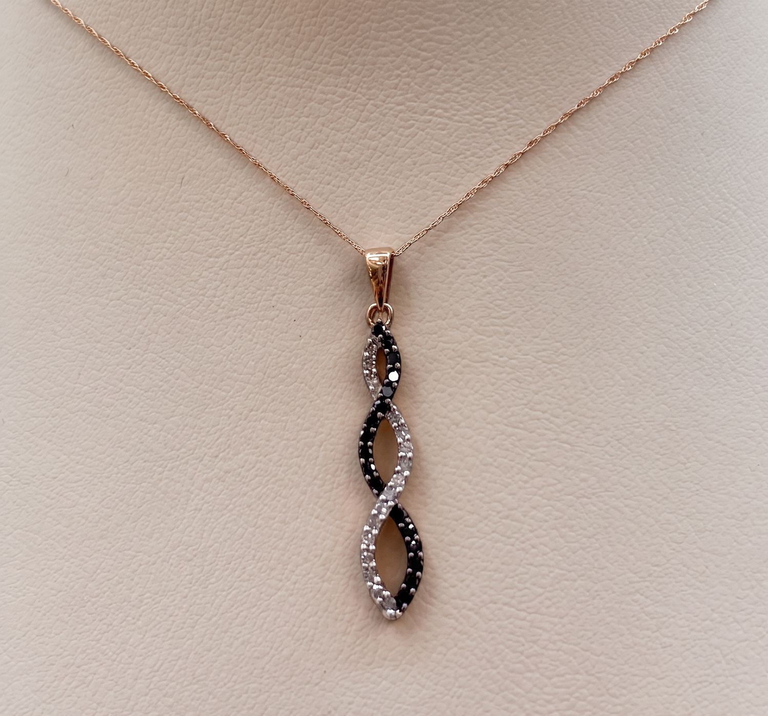 Chocolate Diamond Infinity Pendant