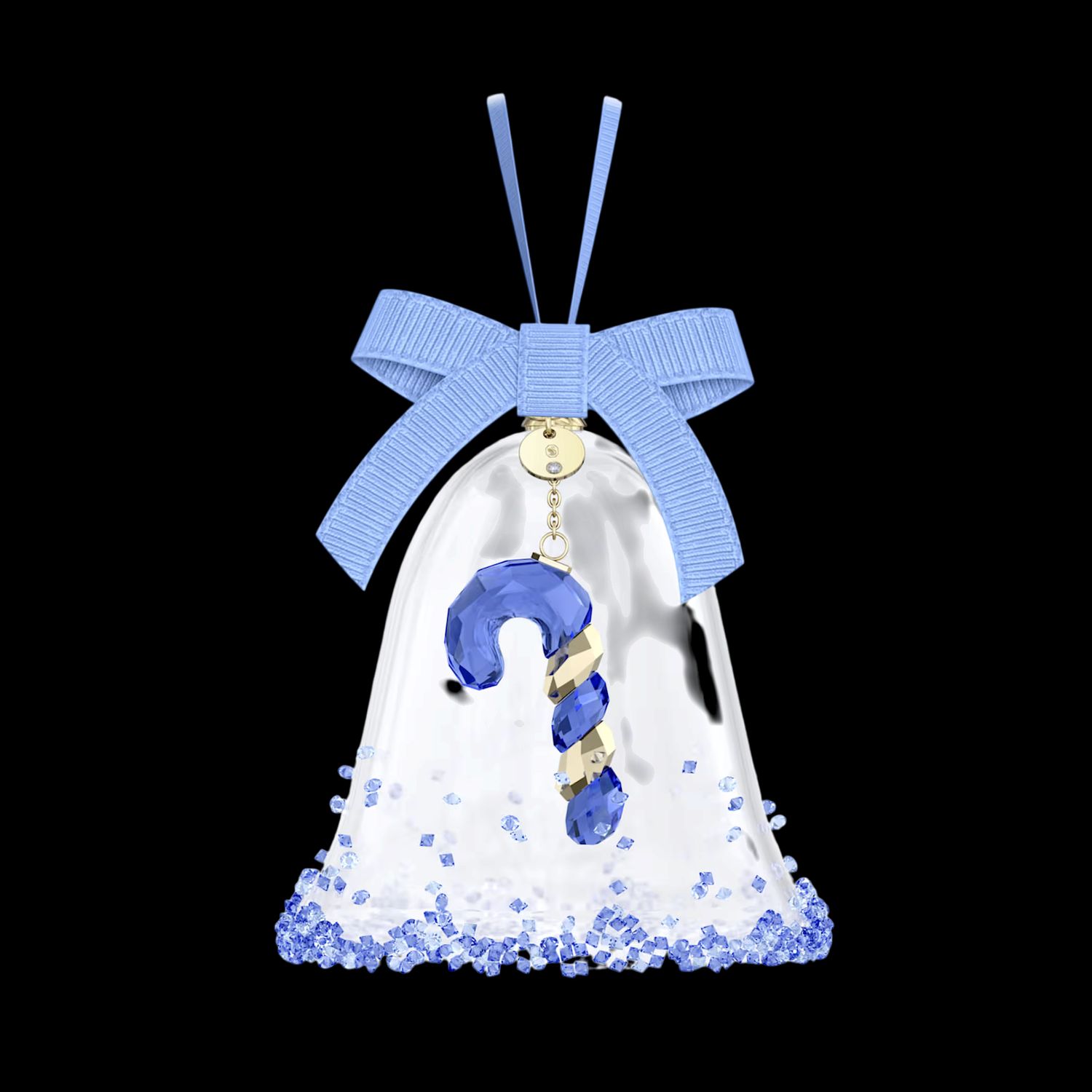 Holiday Cheers Dulcis Bell Ornament, Candycane, Blue-5688314