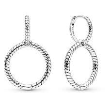 Pandora Moments Charm Double Hoop Earrings - 299562C00