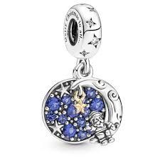 Santa Claus On The Moon Double Dangle Charm - 769648C01