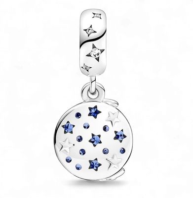 Santa Claus On The Moon Double Dangle Charm-769648C01