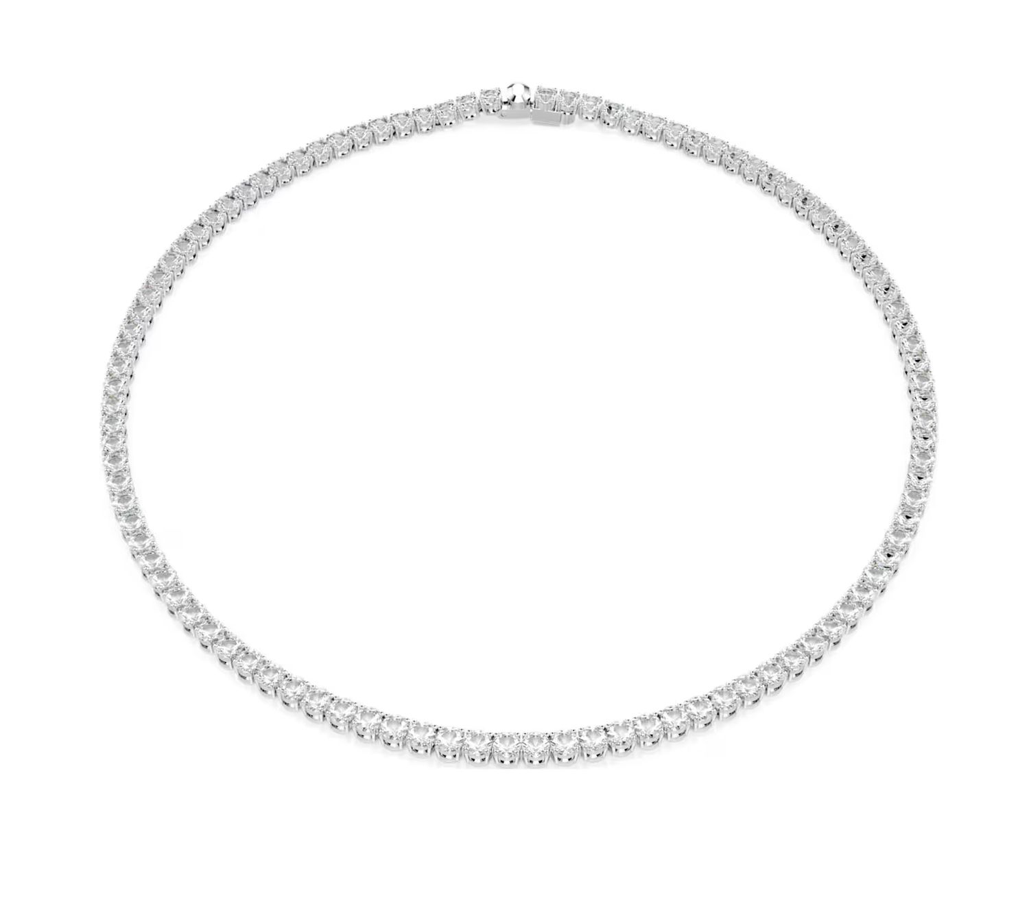 Matrix Tennis Necklace, Round cut, White-5681796