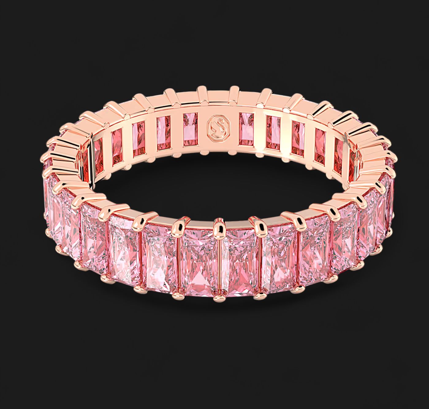 Matrix ring Baguette Cut, Pink, Rose Gold (Size 52) 5648287