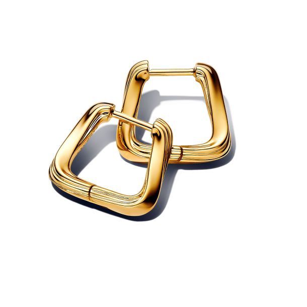 Pandora Twisted Triangle Small Hoop Earrings - 263875C00