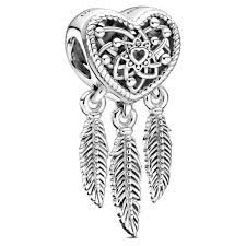 Openwork Heart &amp; Three Feathers Dream - 799107C00