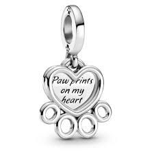 Hearts &amp; Paw Print Dangle Charm - 799360C00