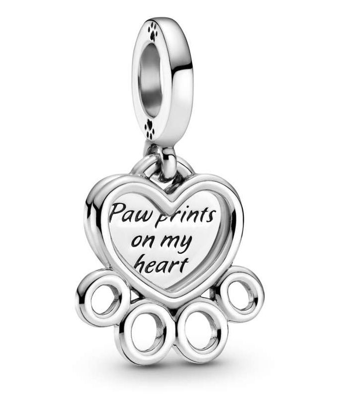 Hearts &amp; Paw Print Dangle Charm - 799360C00