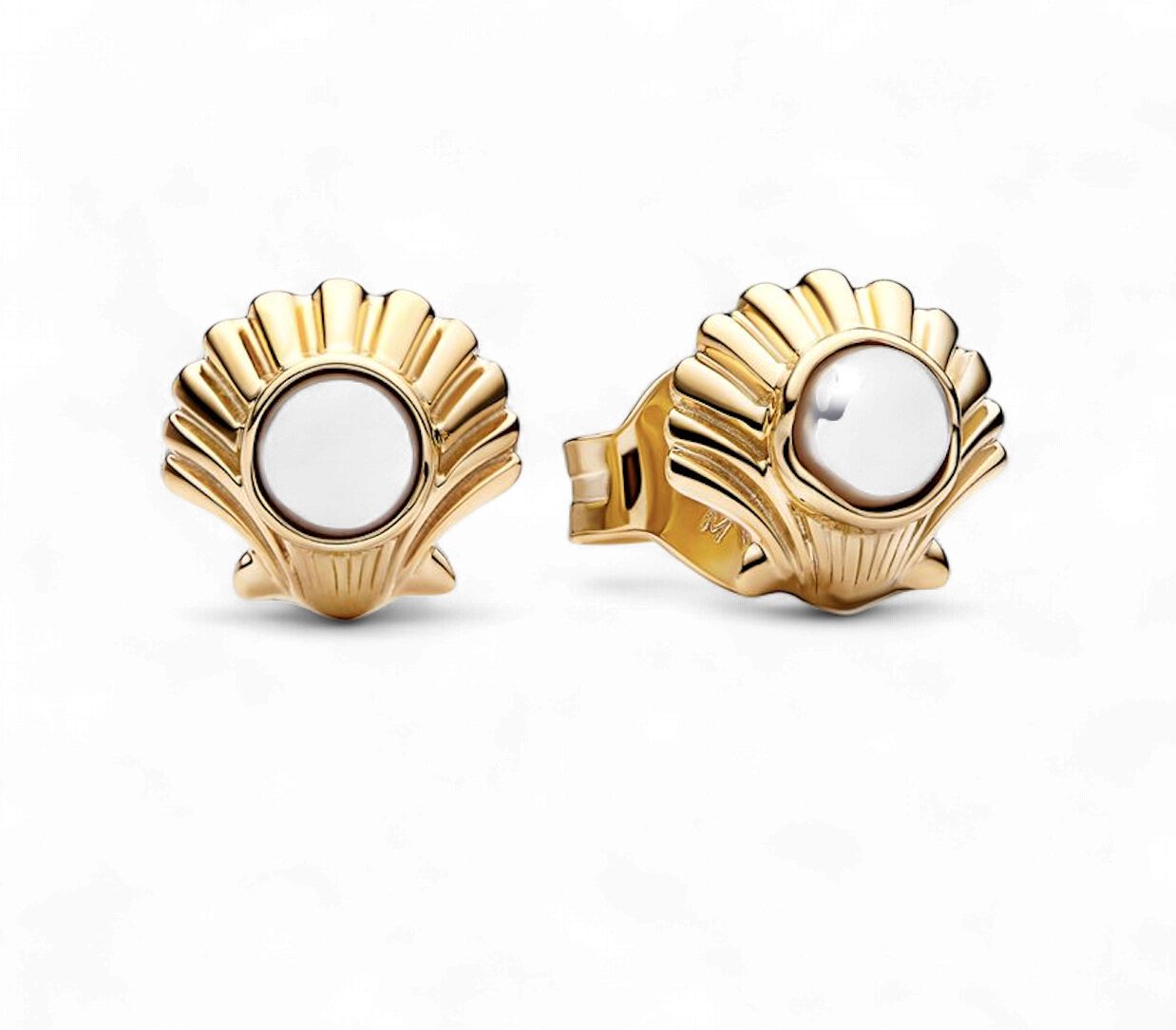 Pandora Disney The Little Mermaid Seashell Stud Earrings-262686C01
