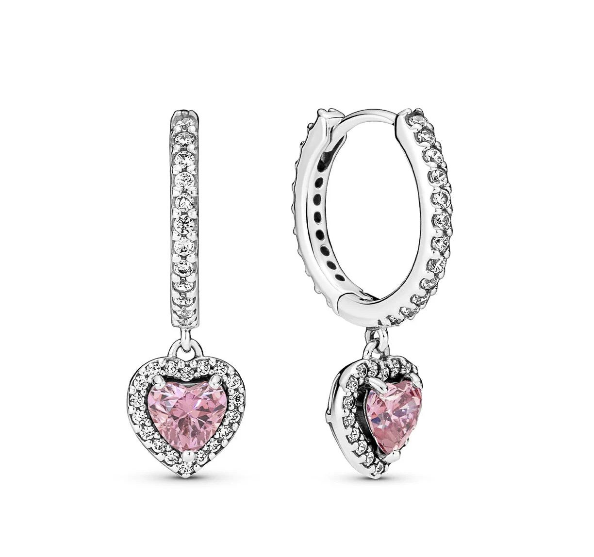 Pandora Sparkling Halo Heart Hoop Earrings - 291445C01